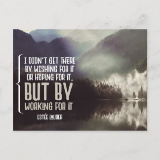 By Working For It Postcard