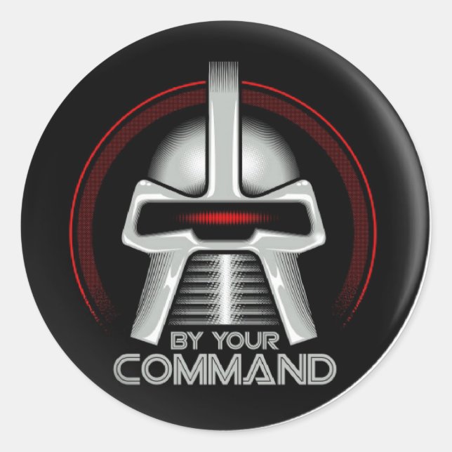 By your command  classic round sticker (Front)