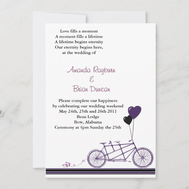 Bycicle invitation (Front)