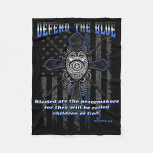 Byck The Police Blue Line Defend The Blue Fleece Blanket