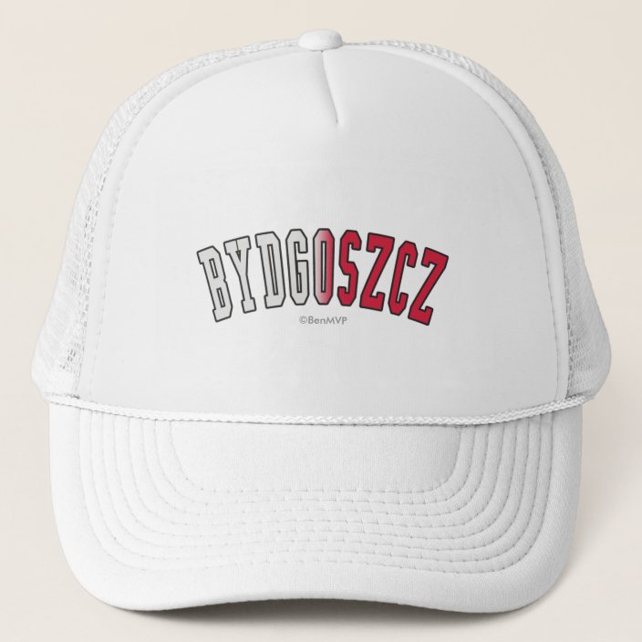 Bydgoszcz in Poland National Flag Colors Mesh Hat