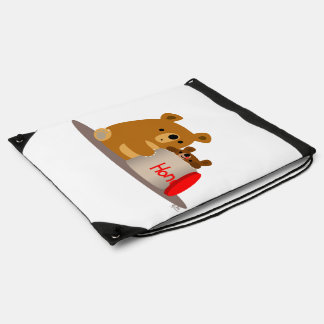 Bye Bye Honey! Cartoon Bears Drawstring Backpack