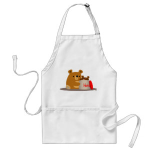 Bye Bye Honey! Cute Cartoon Bears Apron
