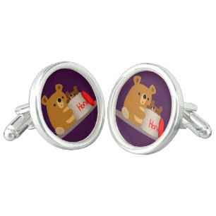 Bye Bye Honey! Cute Cartoon Bears Cufflinks