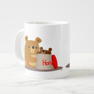 Bye Bye Honey! Cute Cartoon Bears Jumbo Mug