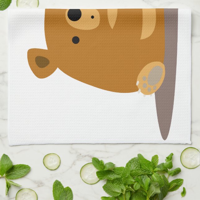 Bye Bye Honey! Cute Cartoon Bears Kitchen Towel (Folded)