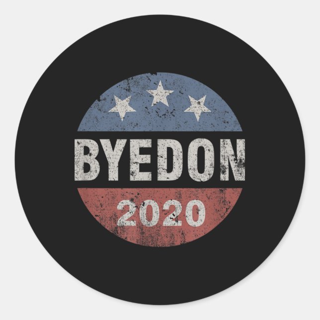 Bye Don 2020 Byedon Button Funny Joe Biden Anti Classic Round Sticker (Front)