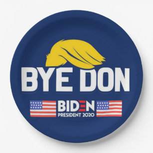 Bye Don BIDEN 2020 President HARRIS Paper Plates