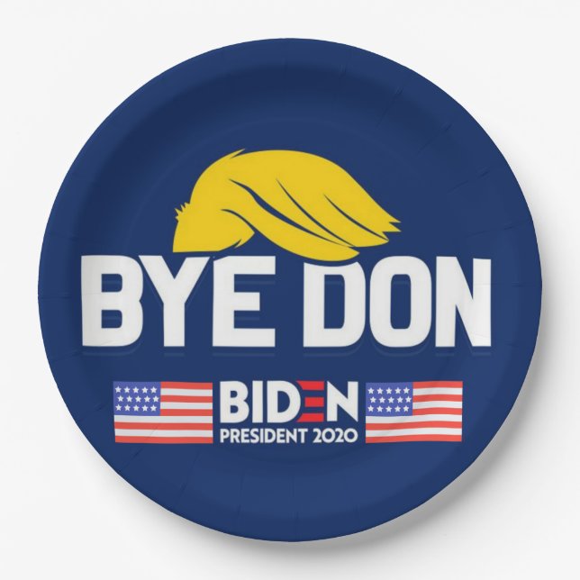 Bye Don BIDEN 2020 President HARRIS Paper Plates (Front)
