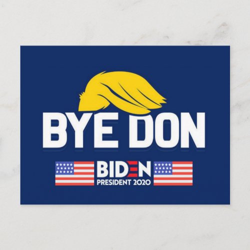 Bye Don BIDEN 2020 President HARRIS Postcard