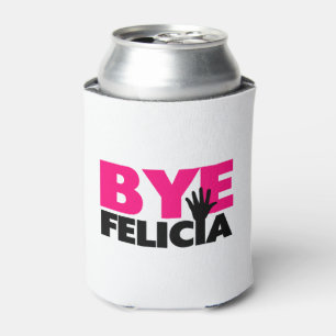 Bye Felicia Hand Wave Hot Pink Can Cooler