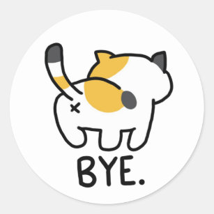 Bye Stickers | Zazzle