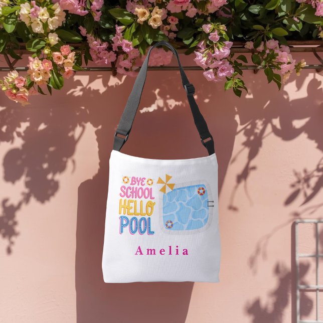 Bye School Hello Pool Personalized Crossbody Bag (Creator Uploaded)
