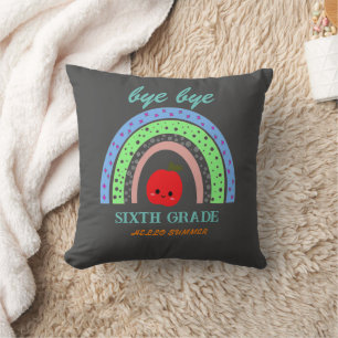 Bye Xth grade hello summer Teacher Break Off Duty  Throw Pillow