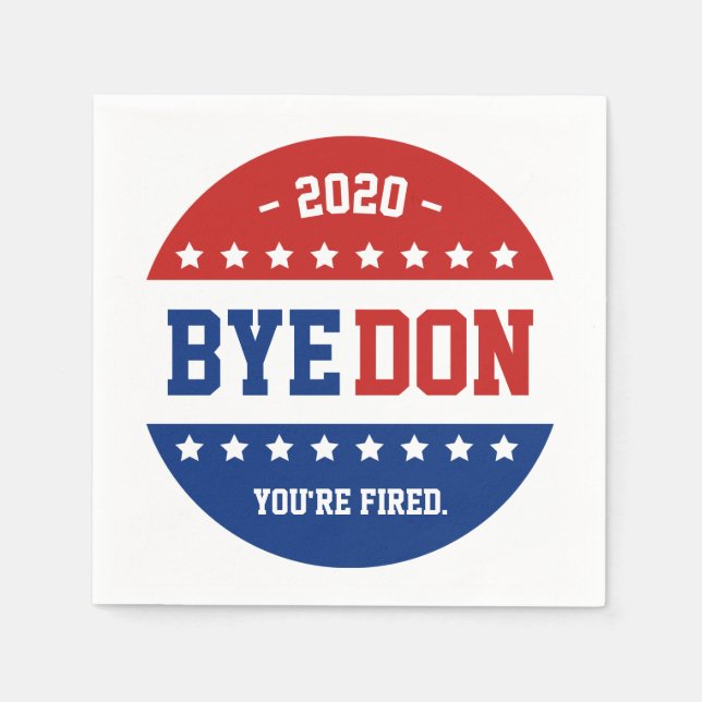 BYEDON Anti-Trump Never Trump Biden 2020 Napkins (Front)