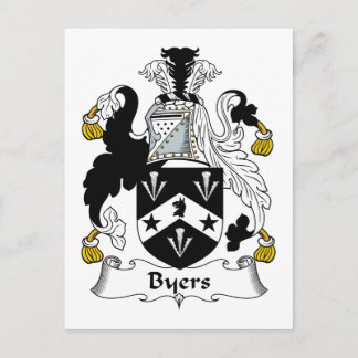 Byers Family Crest Postcard