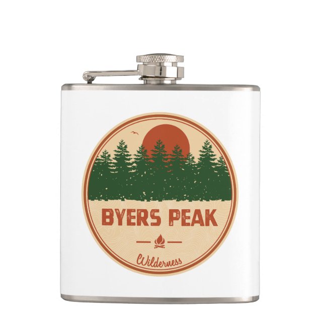 Byers Peak Wilderness Colorado Flask (Front)