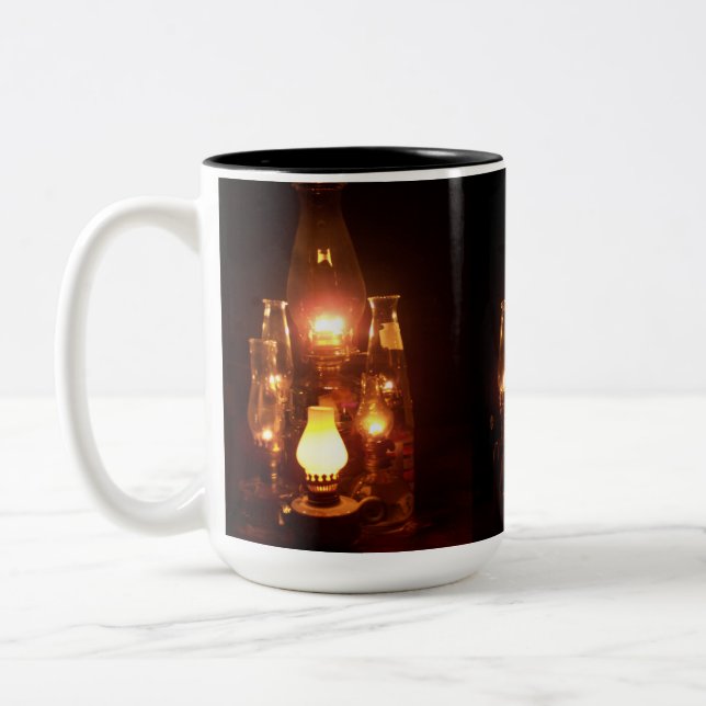 Bygone Era Antique Oil Lamps Coffee Mug 15 oz. (Left)