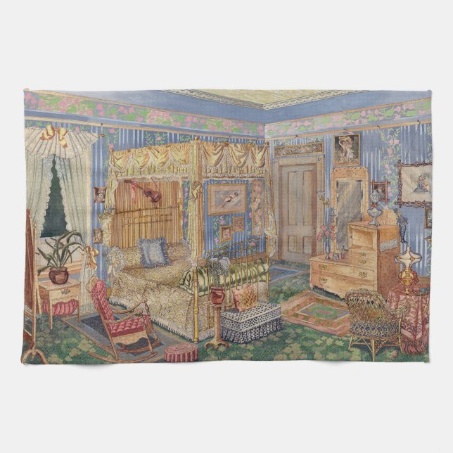 Bygone Old Fashioned Charm Kitchen Towel (Horizontal)