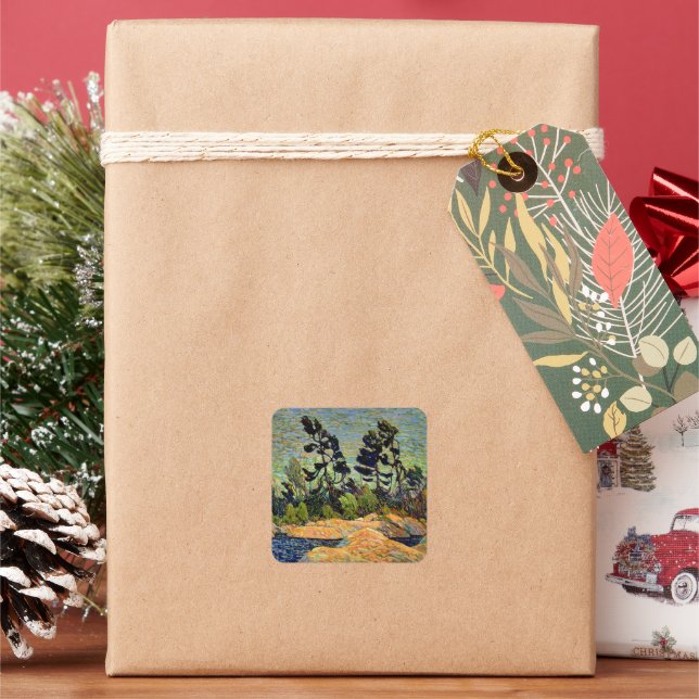 Bying Inlet, Georgian Bay, Square Sticker (Holiday)