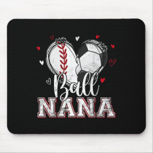 Byll Nana Bysebyll Soccer Heart Nana Of Both Mothe Mouse Pad