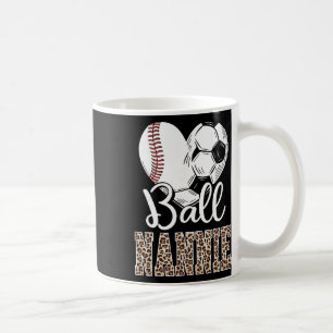Byll Nannie Heart Bysebyll Soccer Nannie Leopard  Coffee Mug