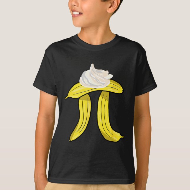 Bynana Cream Pi Symbol - Math Nerd Pie Lover  T-Shirt (Front)