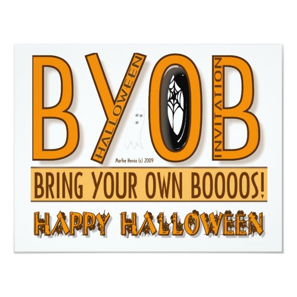 BYOB: Bring Your Own Boos Halloween Invitation