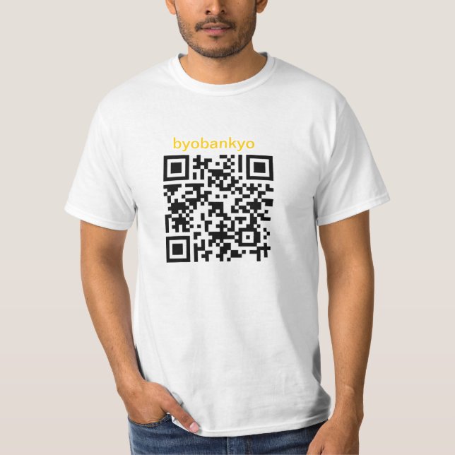 Byobankyo Custom Bitcoin QR Code T-Shirt (Front)