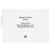 Byodo-In Temple - Hawaii Cards (Back Horizontal)