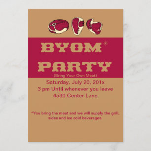BYOM (Bring Your Own Meat) BBQ Invitation