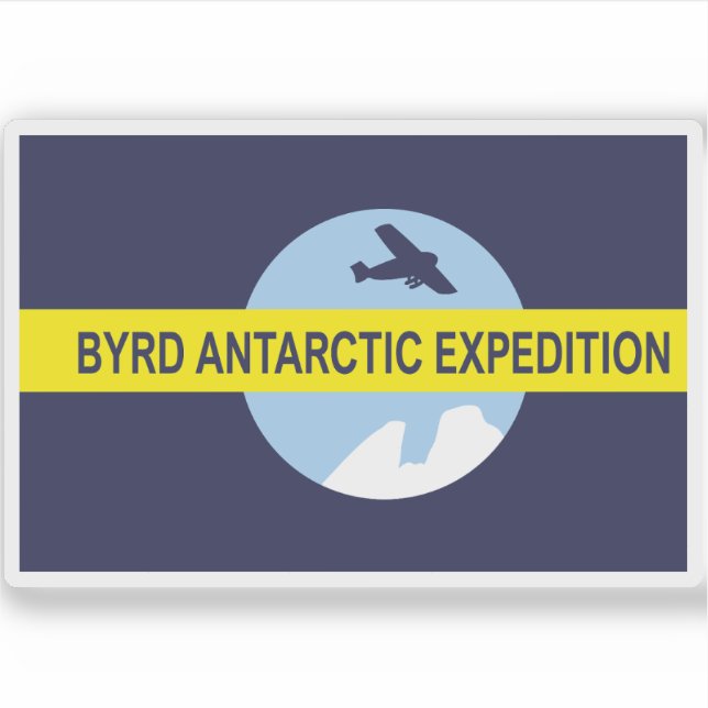 Byrd's Second Antarctic Expedition Flag variant Sticker (Front)