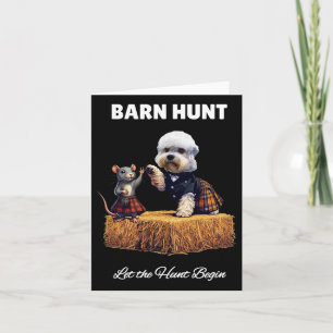 Byrn Hunt Lover - Cute Rat And Dandie Dinmont Dog Card