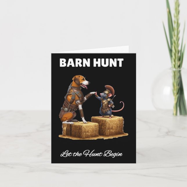 Byrn Hunt Lover - Cute Warrior Rat And American Fo Card (Front)