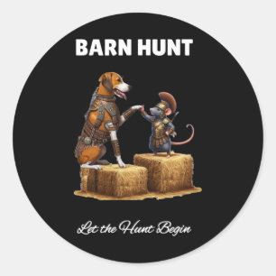 Byrn Hunt Lover - Cute Warrior Rat And American Fo Classic Round Sticker