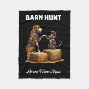 Byrn Hunt Lover - Cute Warrior Rat And American Fo Fleece Blanket