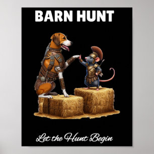 Byrn Hunt Lover - Cute Warrior Rat And American Fo Poster