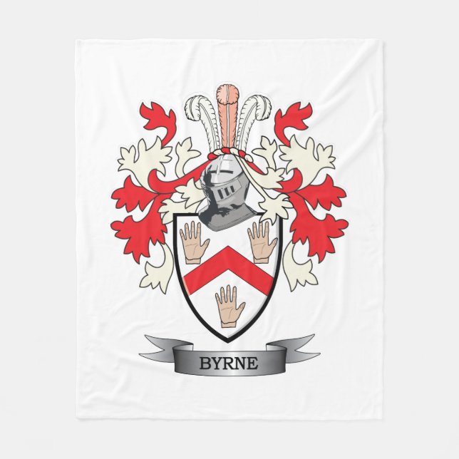 Byrne Coat of Arms Fleece Blanket (Front)