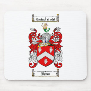 BYRNE FAMILY CREST -  BYRNE COAT OF ARMS MOUSE PAD