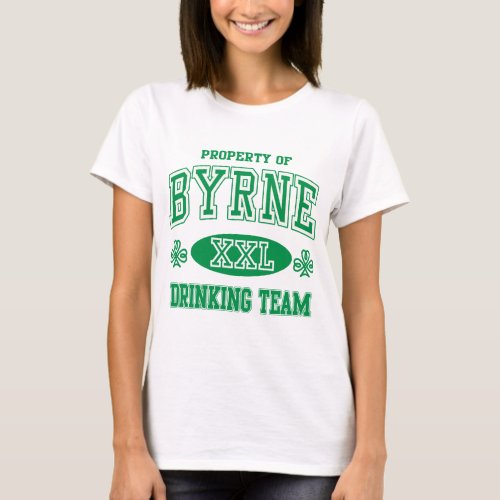 Byrne Irish Drinking Team T_Shirt