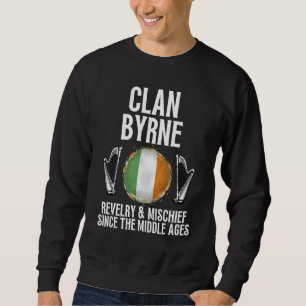 Byrne Surname Irish Family Name Heraldic Celtic Cl Sweatshirt