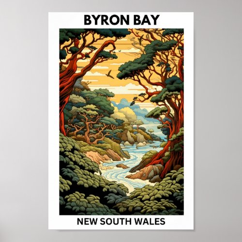 Byron Bay Australia Travel Poster