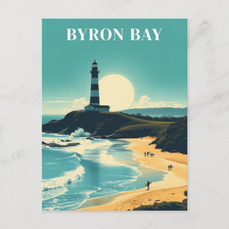 Byron Bay Australia Vintage Beach Lighthouse Postcard