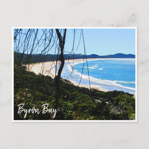 byron bay beach australia postcard