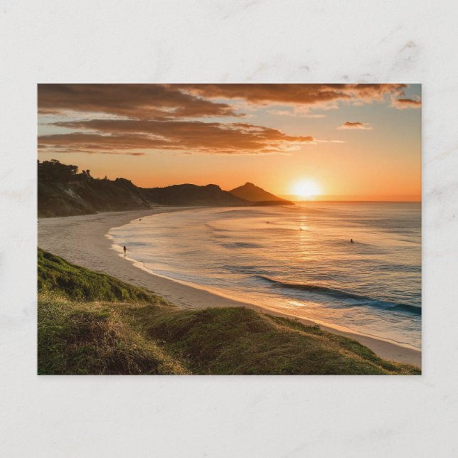 Byron Bay Beach Golden Hour Australia Postcard (Front)