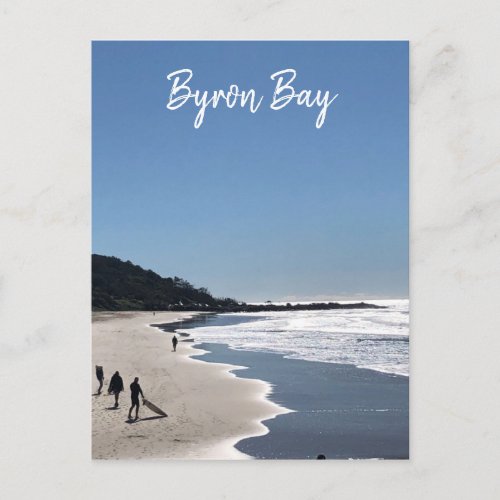 byron bay surfing postcard