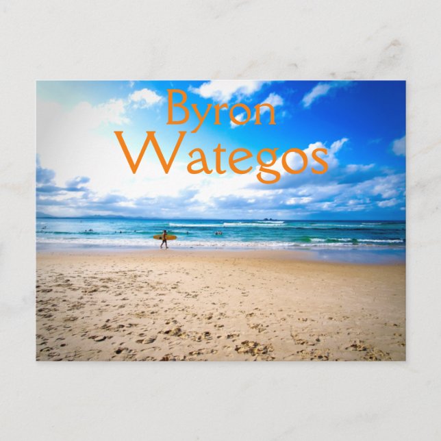 Byron Bay Wategos Beach Surf Postcard (Front)