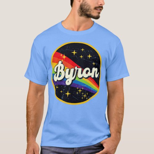 Byron Rainbow In Space Vintage GrungeStyle T_Shirt