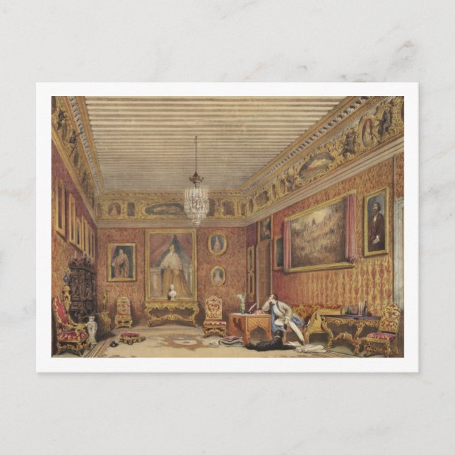 Byron's Room in Palazzo Mocenigo, Venice (w/c on p Postcard (Front)
