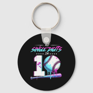 Bysebyll 10 Years Old Birthday Double Digits 10 Bi Keychain